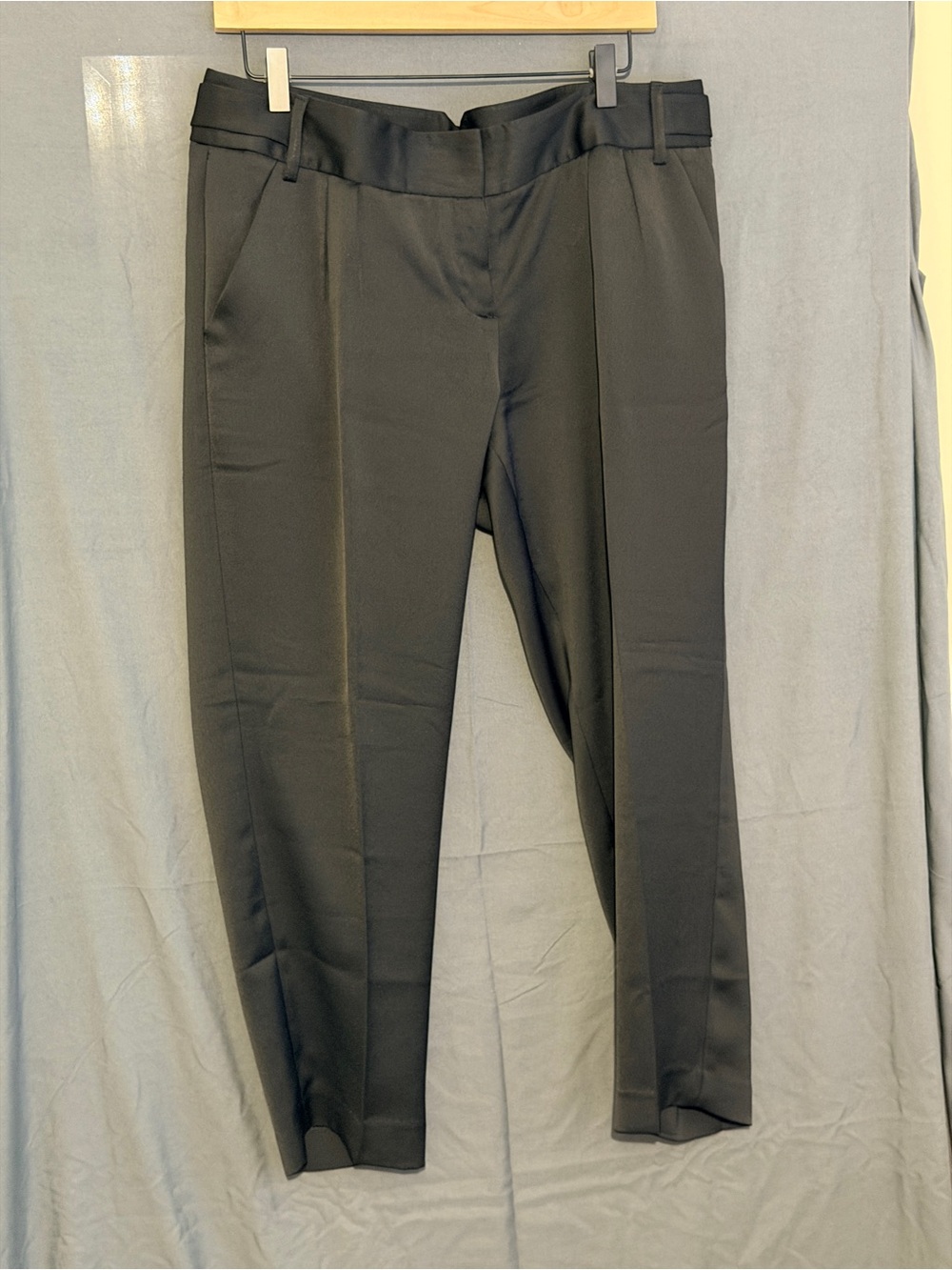 Express Black Cropped Tailored Tapered Dress Trousers